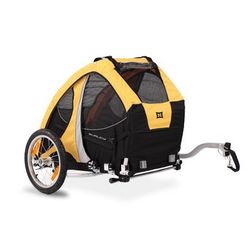 Used Burley Tail Wagon Bike Dog Trailer w/ Handle Bars &  One Wheel Stroller Kit 