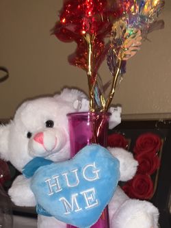 Bear With Galaxy Roses 🌹💖