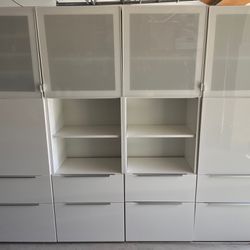 IKEA Besta Storage Cabinets (Drawers & Shelves) (Set of 4)