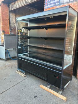 6 ft open case refrigerator garb and go
