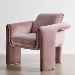 Velvet Armchair Rose Pink