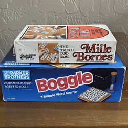 Games, Boggle & Mille Bornes