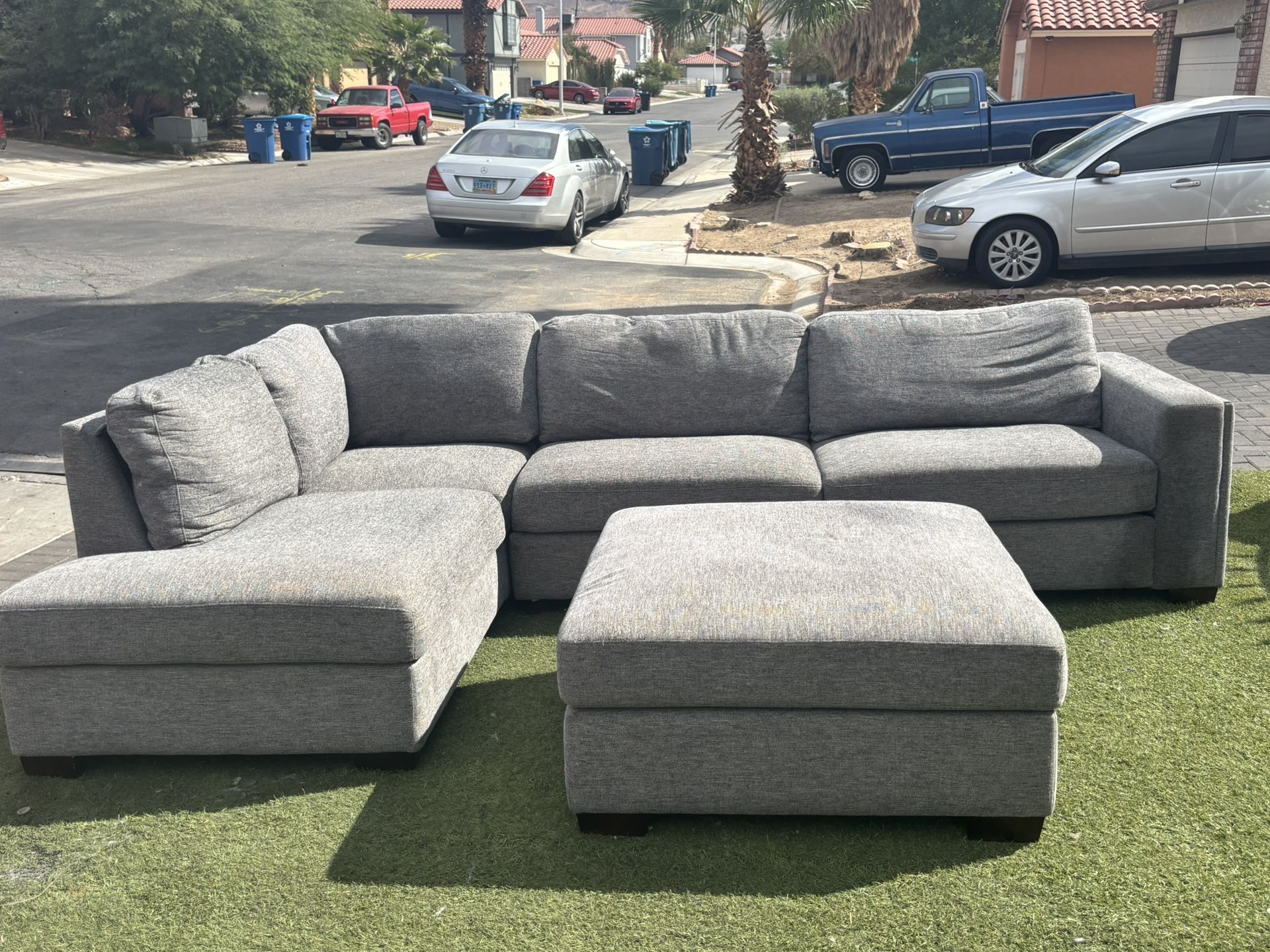 Grey L Couch