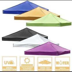 10x10 Tent Canopy Top Replacement Cover with Navy/ Black/ White/ Mineral Yellow/ Violet/ Bright Green High Quality UV protection