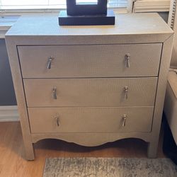 Silver bed side drawer set (side tables) 