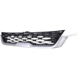 Front Grille Compatible with 2021 Kia Seltos EX/Nightfall/S/SX with Chrome Molding, PP Replacement Bumper Grill for KI0-Q5310  For 2021 Ki