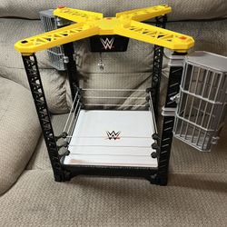 WWE Tough Talkers Championship Takedown Wrestling Ring Playset (Pre-owned)
