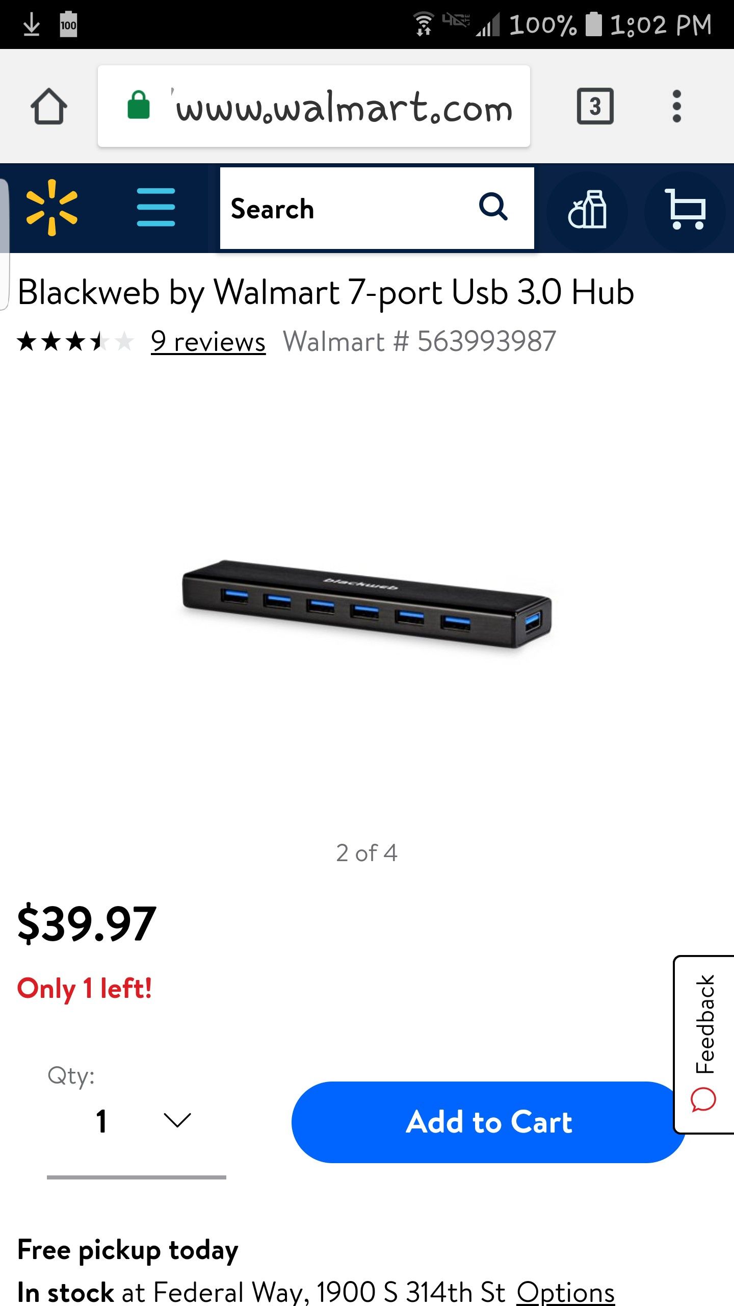 BlackWeb usb3.0 (7-port) usb hub