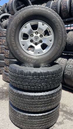 4USED TYRES AND WHEELS FOR TOYOTA   265/70/16.      @$400, FOR ALL4