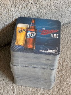 100 beer coasters Miller it’s Miller time SEALED