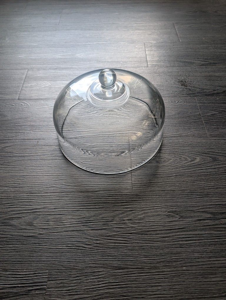 Glass Dome Cake Platter Cover