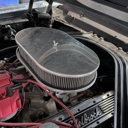 Chrome Oval Air Cleaner Set With Washable Filter