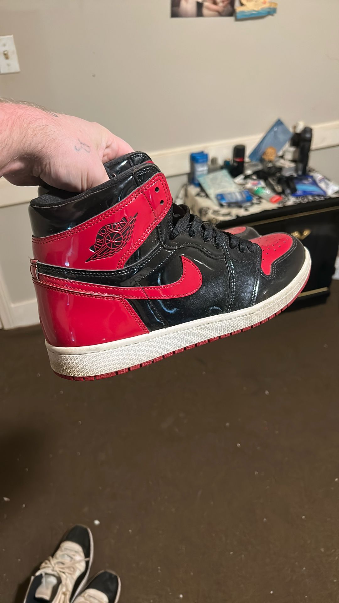 Jordan Patent Bred Size 10.5