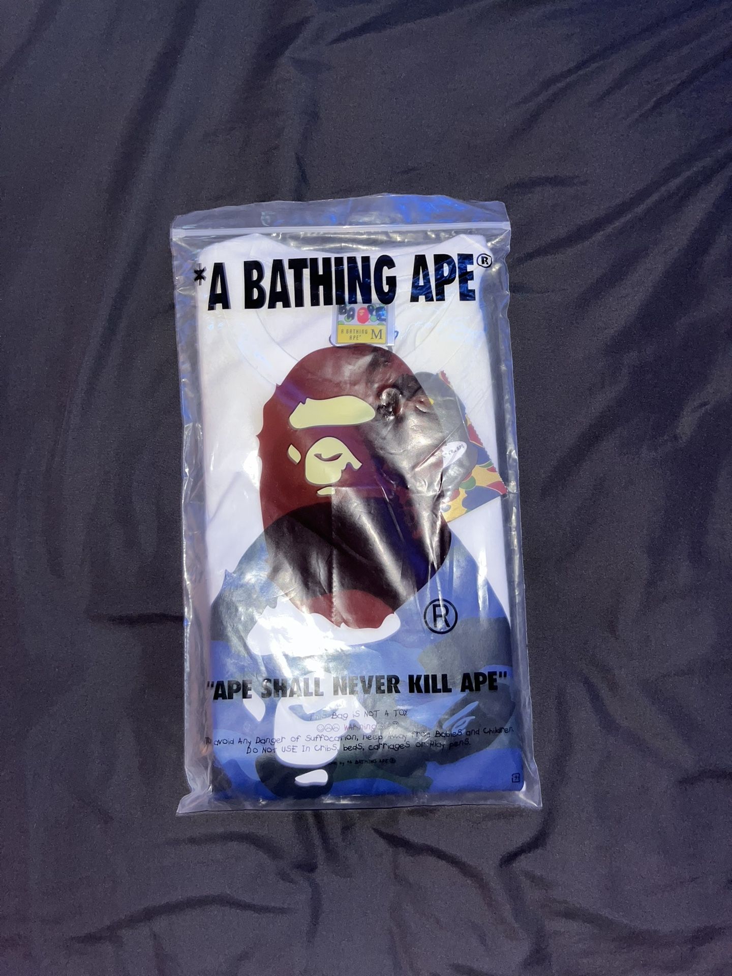 Blue camo Bape