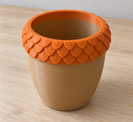 Acorn Pencil Cup, Woodland Desk Organizer, Custom Cup and Rim Colors