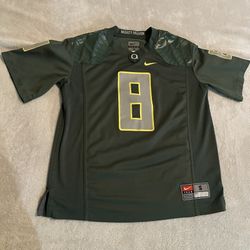Oregon Ducks Jersey Boys Small Green Nike Team NCAA Athletic Lightweight #8 Logo