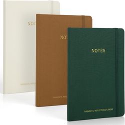 Aesthetic Journal Set of 3 | Premium Linen Notebooks | School & Office