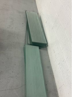 Tempered glass shelves 12”x36