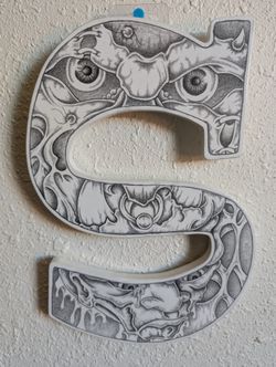 Wall Hanging Hand Drawn Art