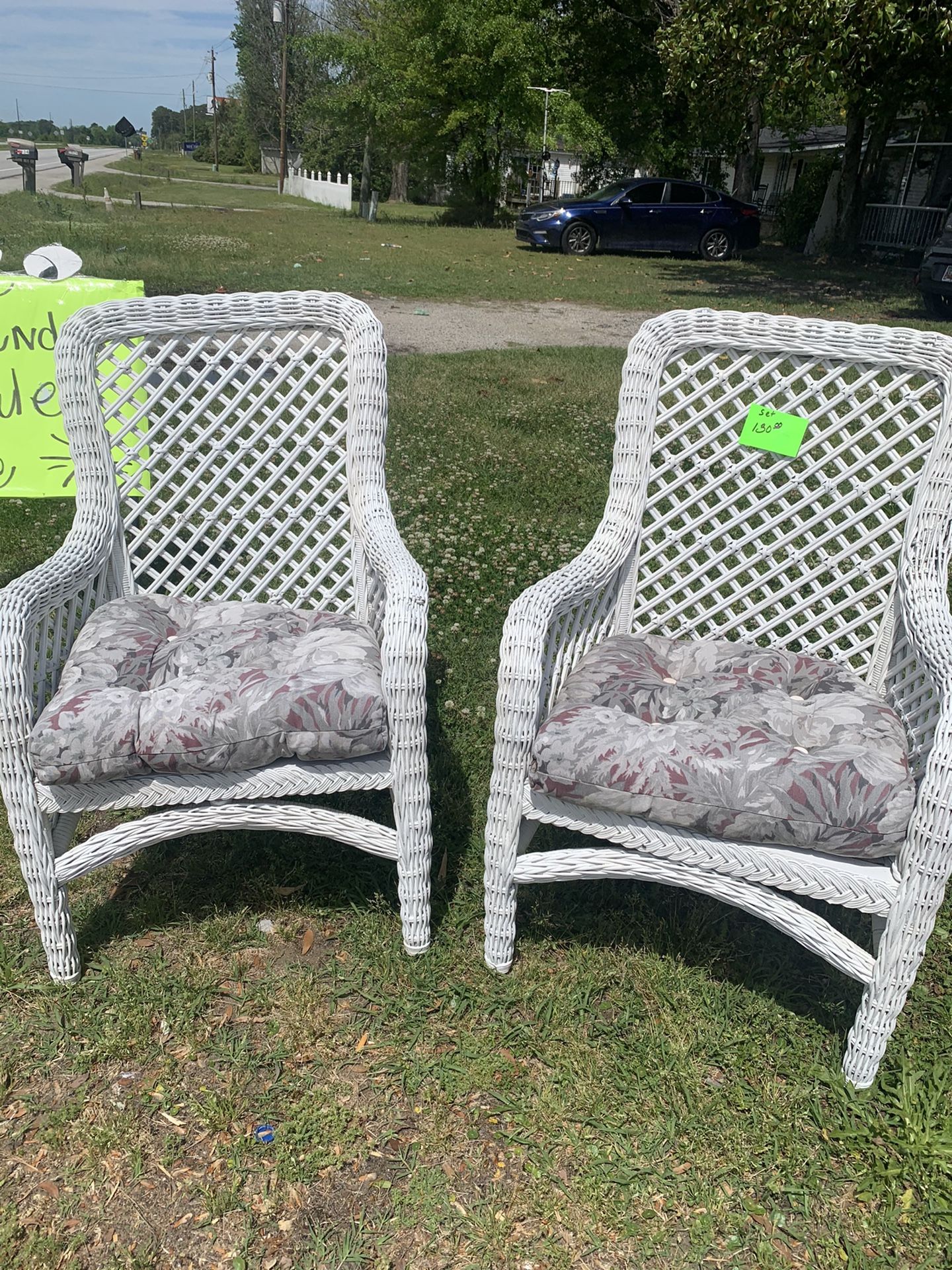 Pair Of Wicker Chairs 