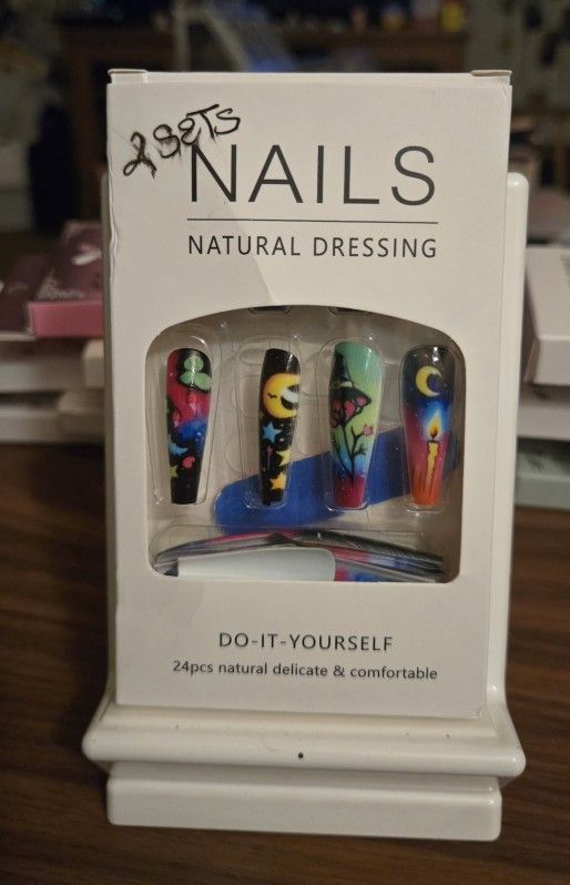 3 Double-Sets Press/Glue on Nails