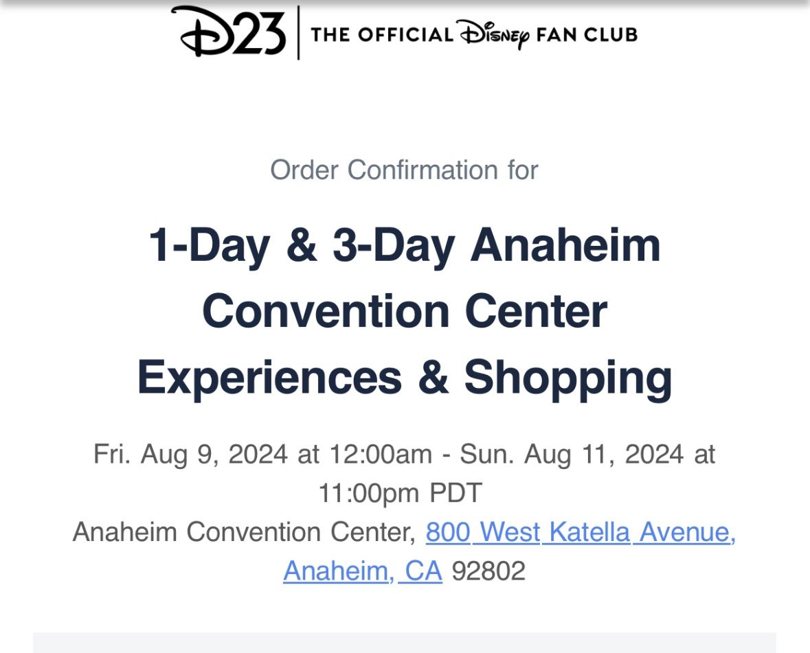 2024 D23 Ticket