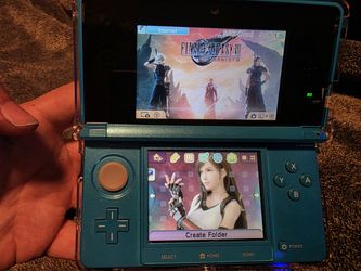 Nintendo 3DS Aqua Blue Custom Mob--ded Video Game Console