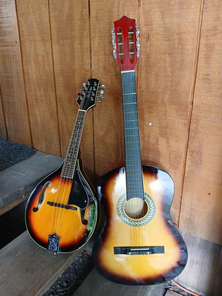 Brand New Acoustic Guitar And Mandolin Set