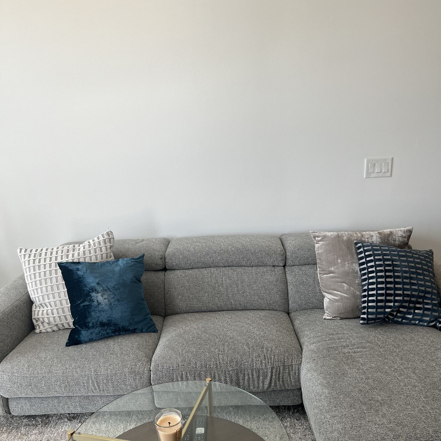 Living Spaces Grey Couch