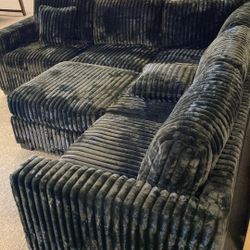 3 Left New Sealed Black Beauty Sectionals With Accents And Free Ottoman 