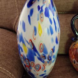 Multi Color Glass Vase, BULLSEYE VASE