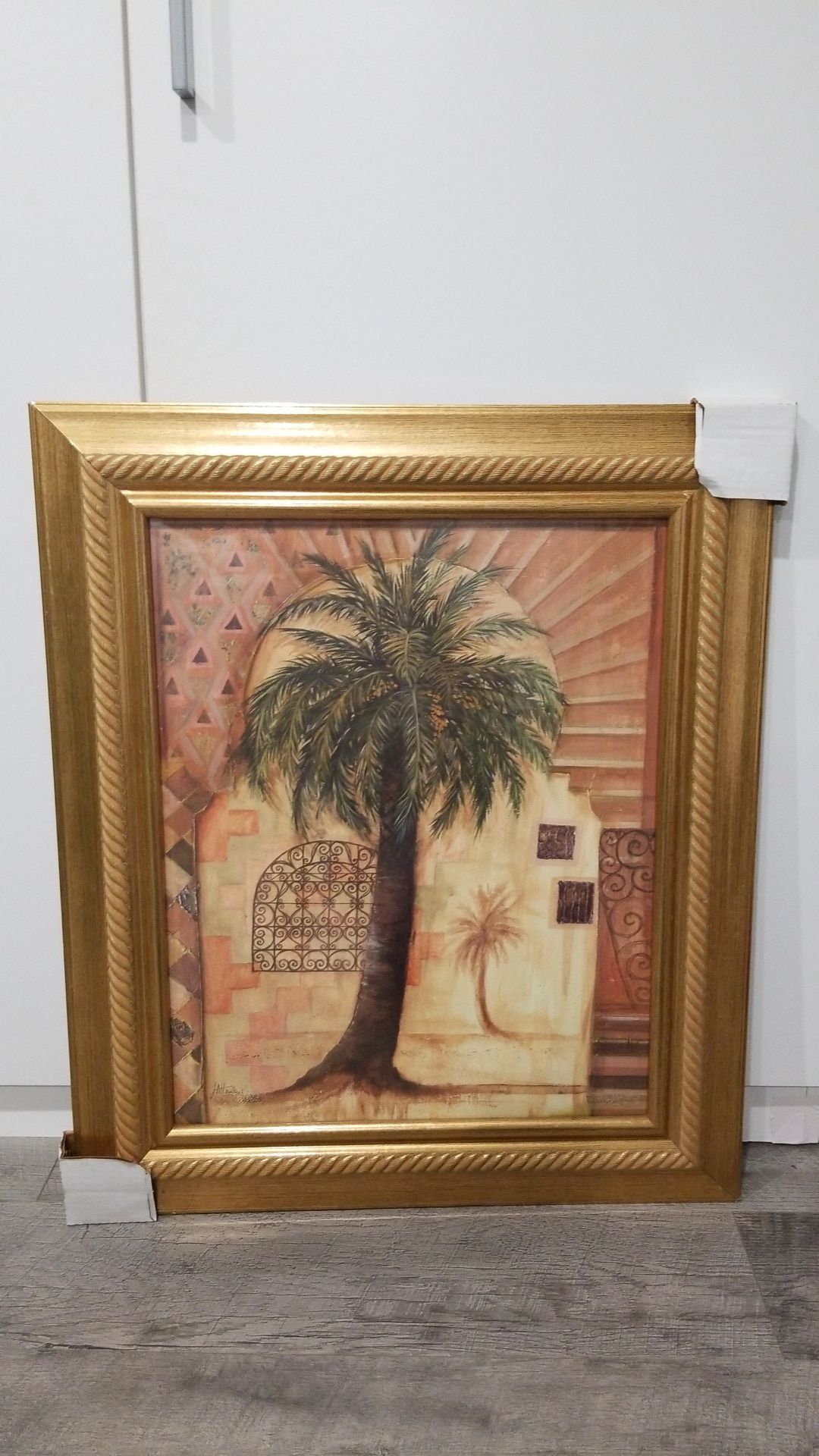 New, large gold picture frame