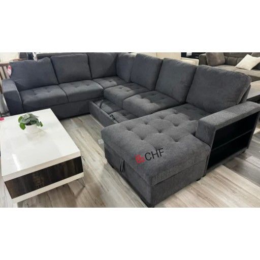 Living Room Large Sleeper Sectional Sofa With Pull Out Bed