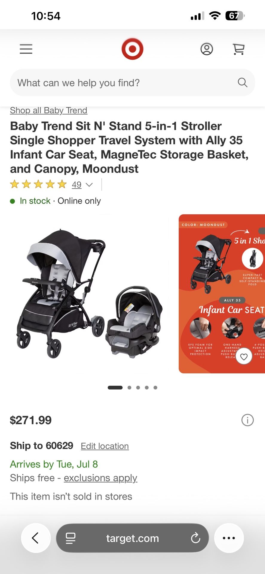 Baby Trend Sit And Stand 5 In 1 Stroller