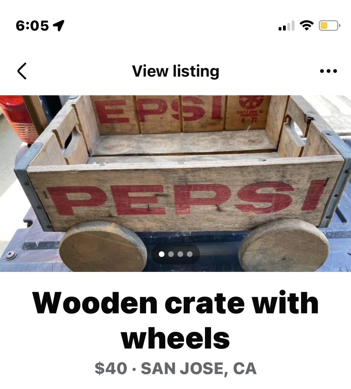 Wood Crate Wagon Pepsi