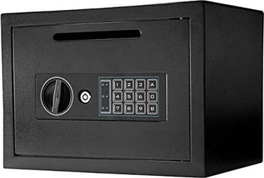 BARSKA AX11934 Compact 0.57 Cubic Ft Digital Multi-User Keypad Security Business Depository Drop Safe with Front Load Drop Box for Money, Cash & Mail 