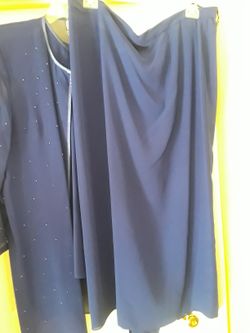 Blue Mothers 2 Piece Skirt N Blouse