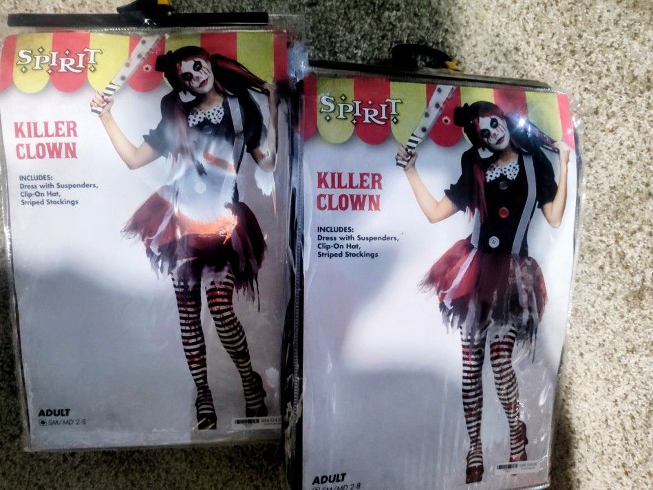 Halloween Costume - Killer Clown Adult Small/Medium (2)
