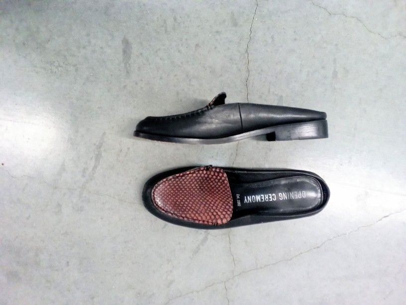 Opening Ceremony Snakeskin Mules Women's Size 8.5