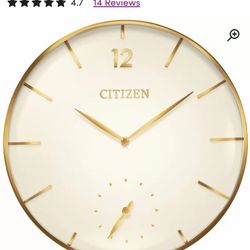 Citizen Gold Wall Clock 16 Inch