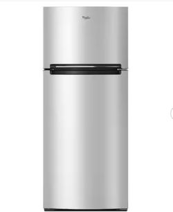 Whirlpool 18 cu. ft. Top Freezer Refrigerator in Fingerprint Resistant Metallic Steel
