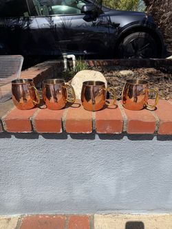 Set of 4 Copper Moscow Mule Mugs