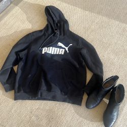 Puma Pullover Black Hoodie