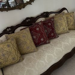Set Of 6 Decorative Embroidered Throw Pillows 
