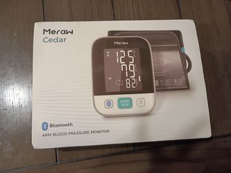 Meraw Blood Pressure Monitor Home Use, Blood Pressure Cuff Digital Arm, Blood Pressure Monitor Automatic Cuff 8.7-16.5" Bluetooth App Tracking Irregul