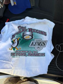 1993 Anaheim ducks vs la kings t-shirt large