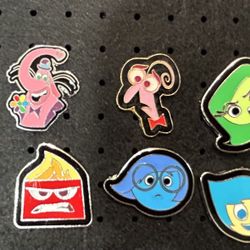 Disney Pixar Inside Out 6 Pin Set Sadness Fear Anger Disgust Joy Bing Bong