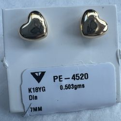 18k Real Gold Earrings 