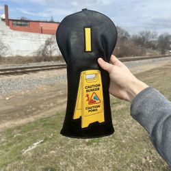 Caution pound driver headcover