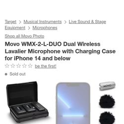 Shop all Movo Photo
Movo WMX-2-L-DUO Dual Wireless Lavalier Microphone with Charging Case for iPhone 14 and below
undefined out of 5 stars with 0 revi